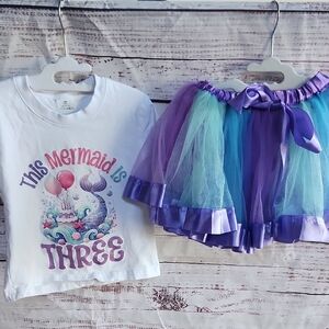 3rd Birthday Mermaid Tutu Set
